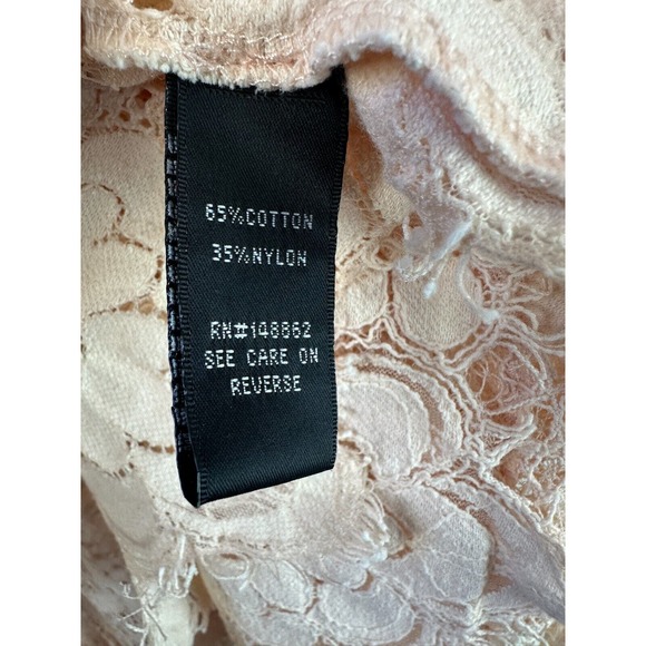 Torrid Scalloped Lace Kimono Open Front Pale Blush Floral Plus Size 3/4 3X 4X - Picture 6 of 10